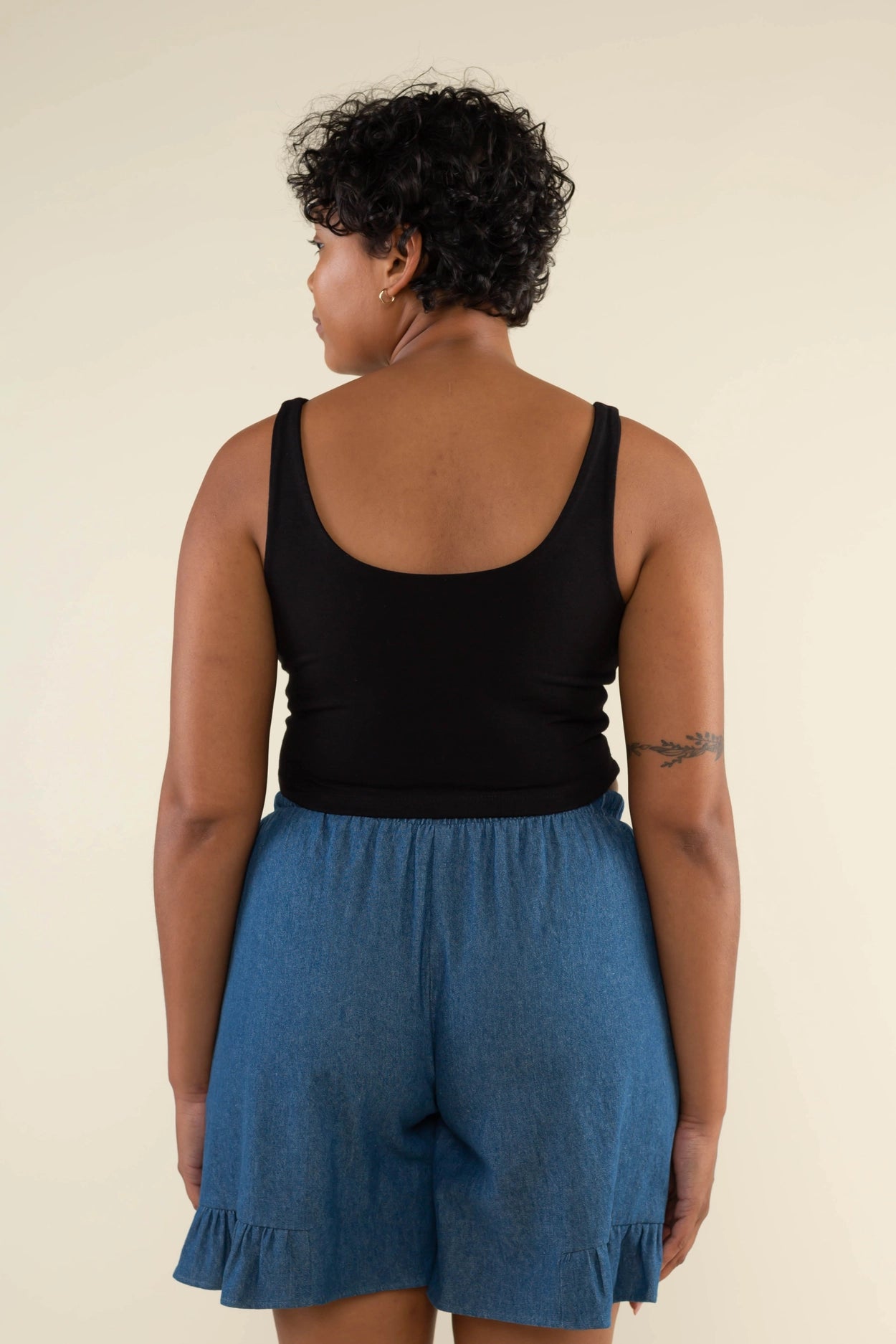 Hemp Cotton U-Neck Jersey Crop Tank