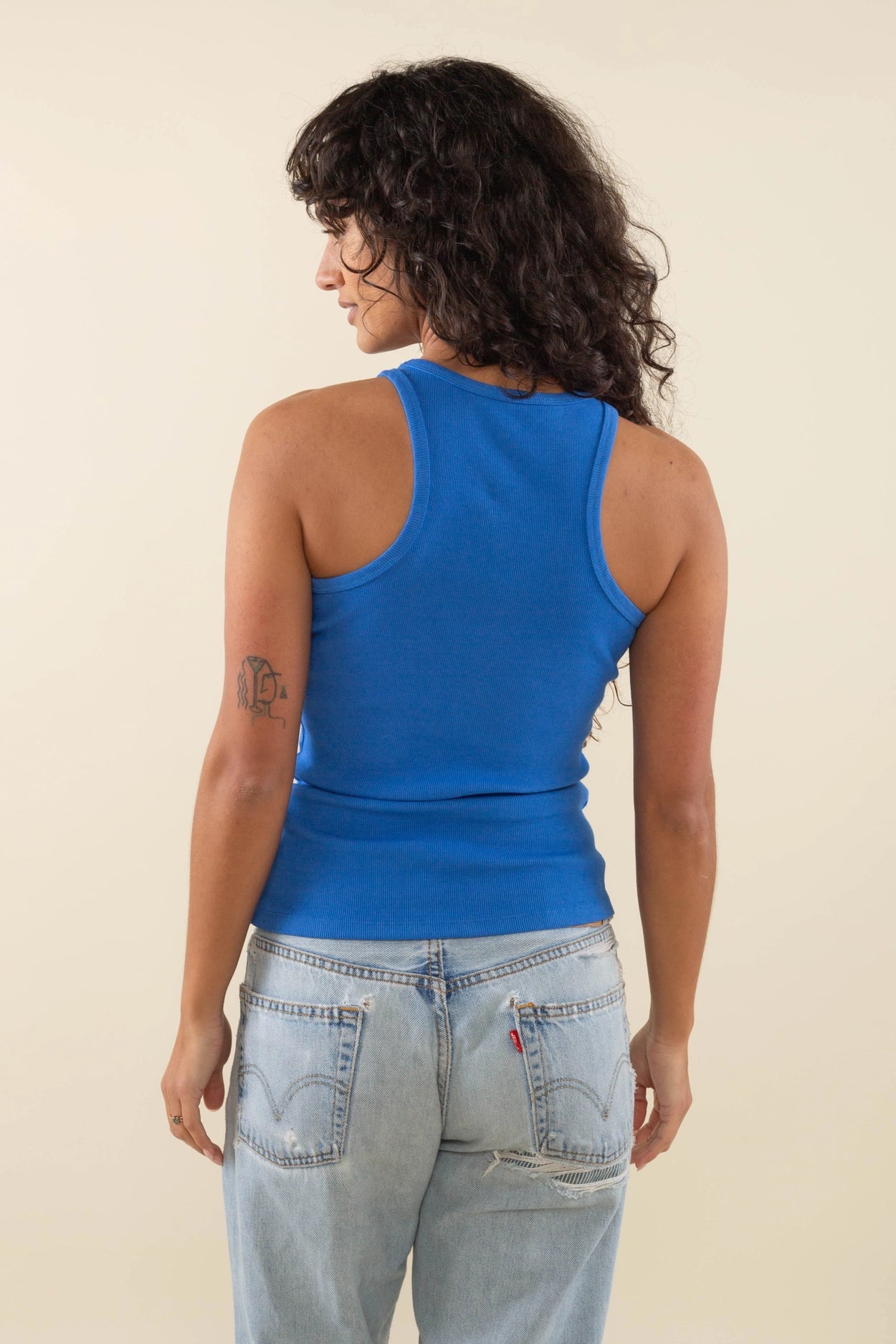 High Neck Rib Tank