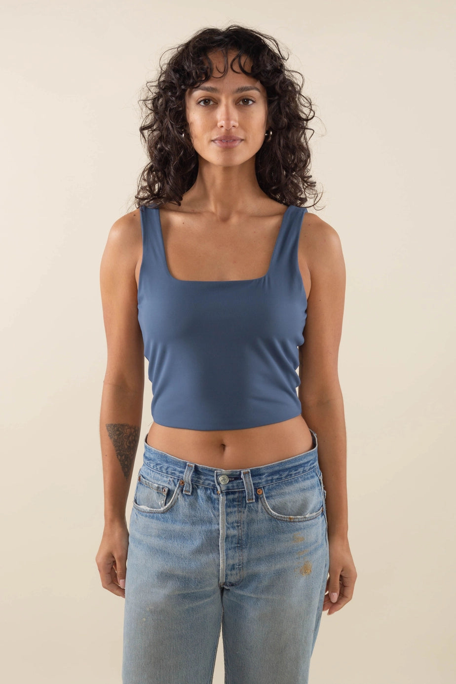 Square Neck Crop Tank