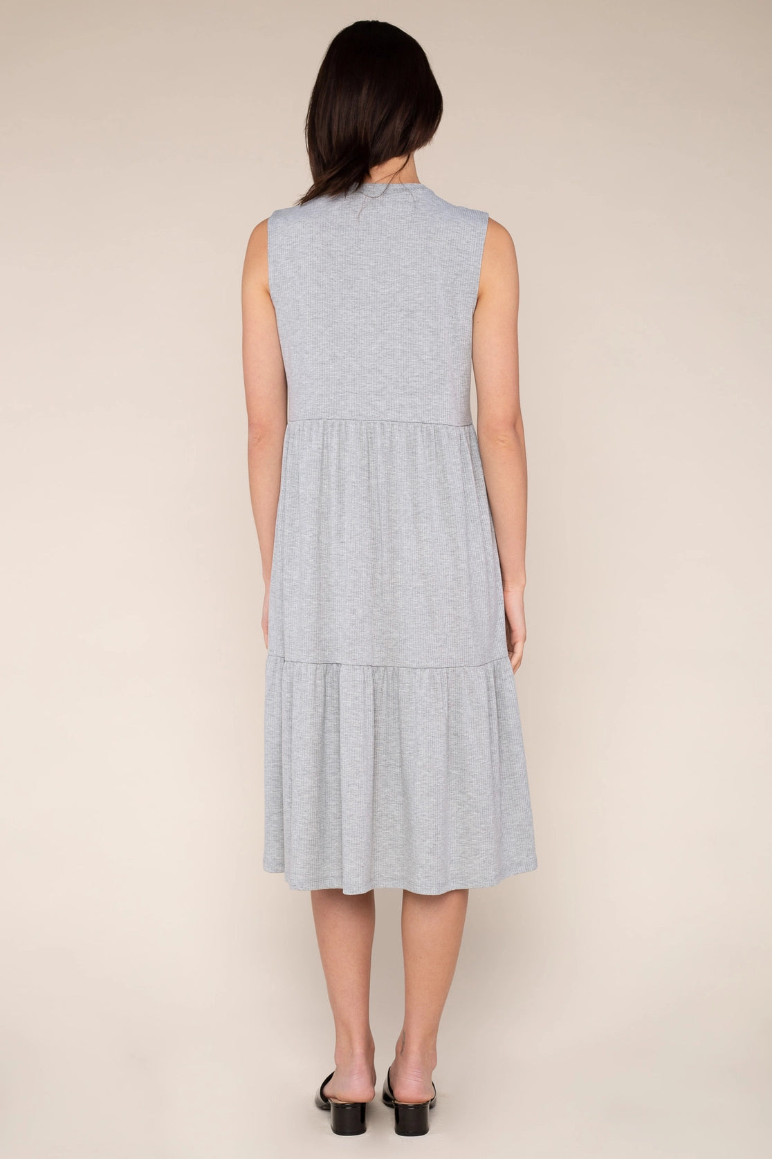 Sleeveless Tiered Rib Dress