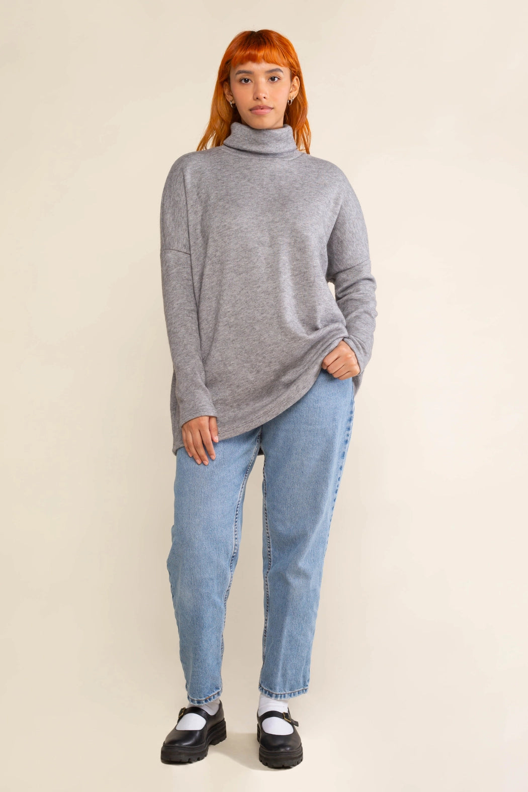 Heavy Knit Turtleneck Tunic