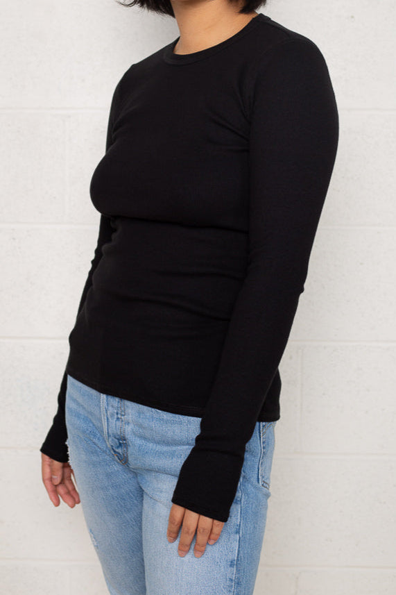 Long Sleeve Regular Length Rib Top