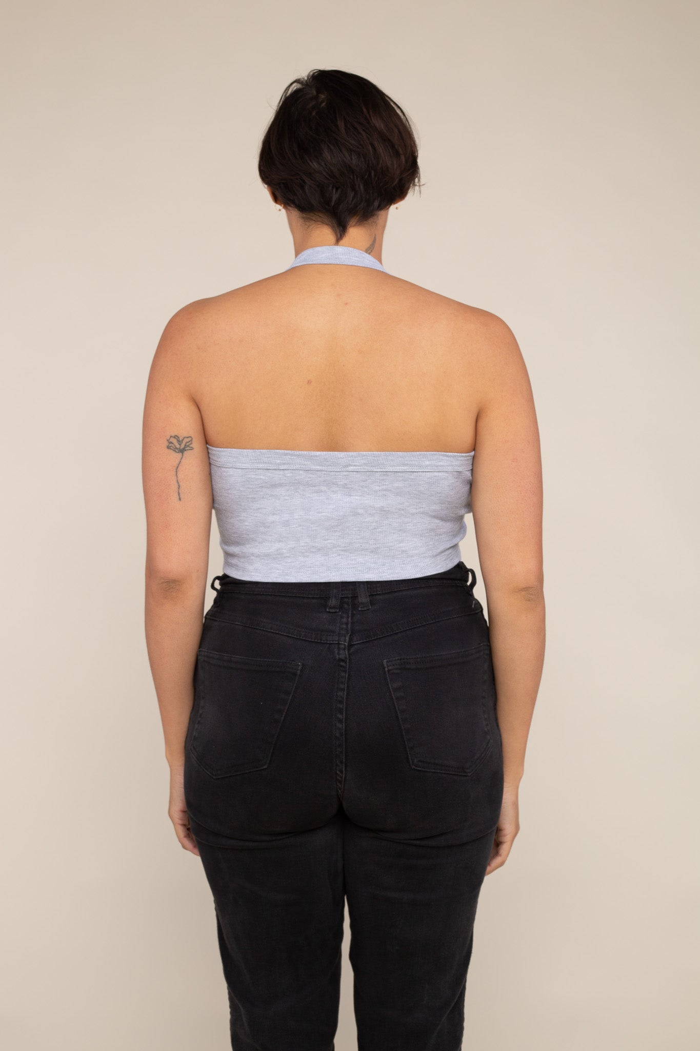 Halter 2x1 Rib Tank (Crop Length)
