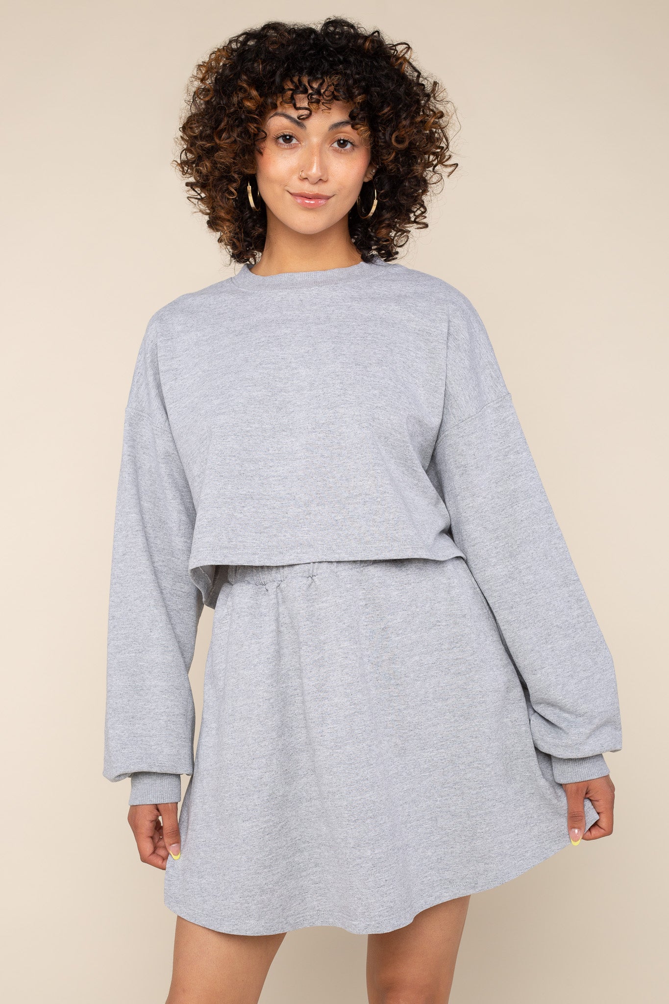 French Terry Crop Sweatshirt