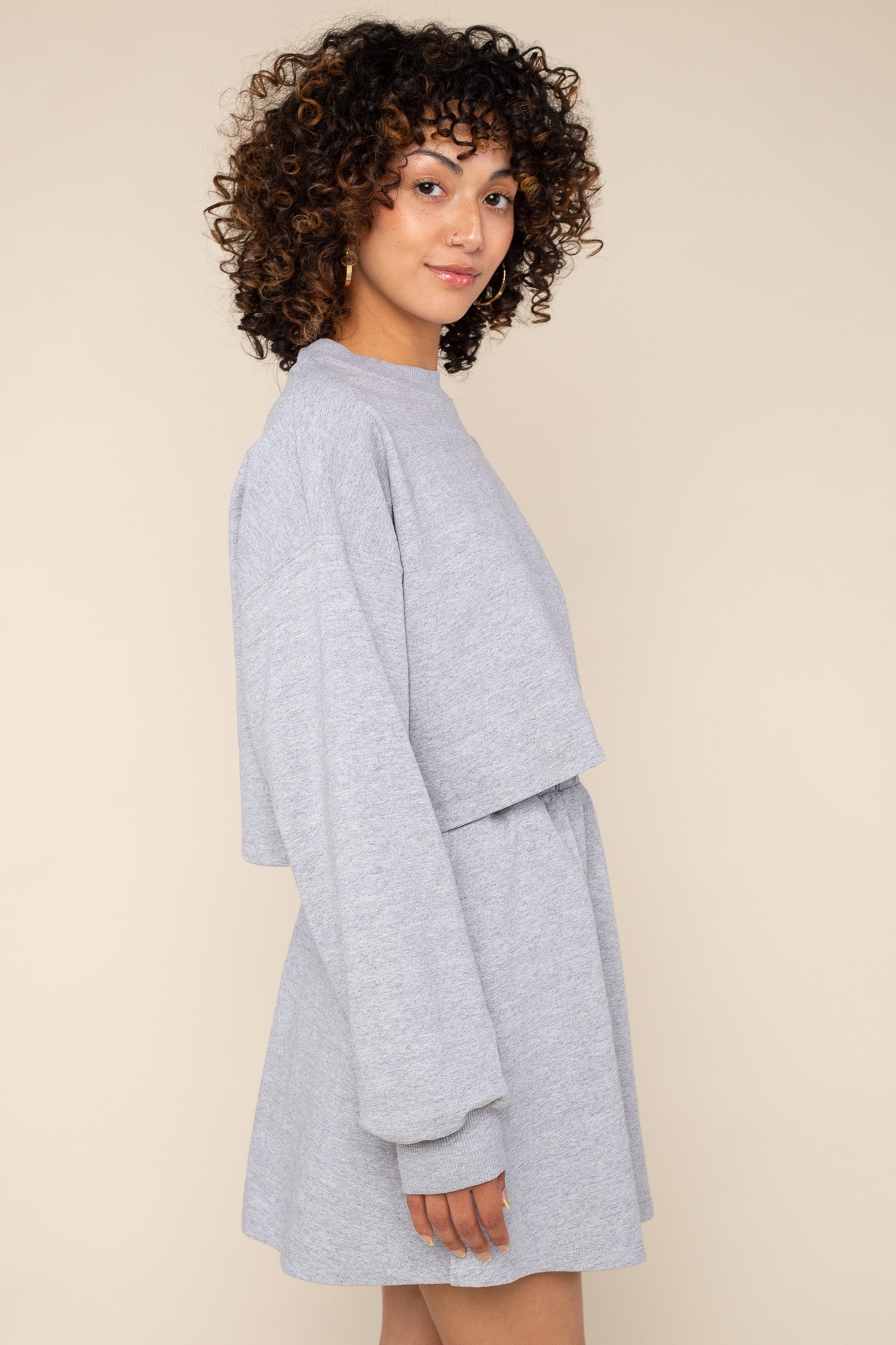 French Terry Crop Sweatshirt