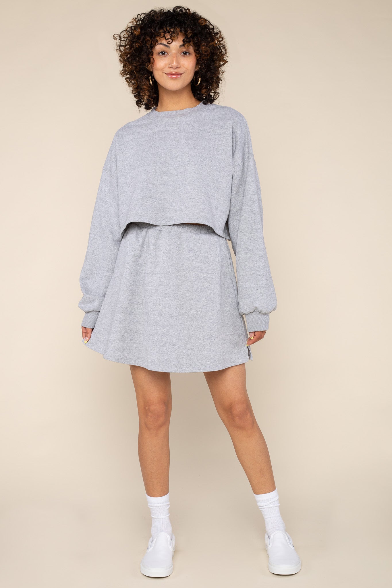 French Terry Crop Sweatshirt